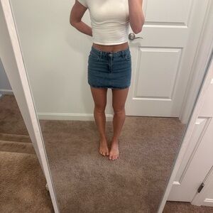 Mango Blue Mini Skirt